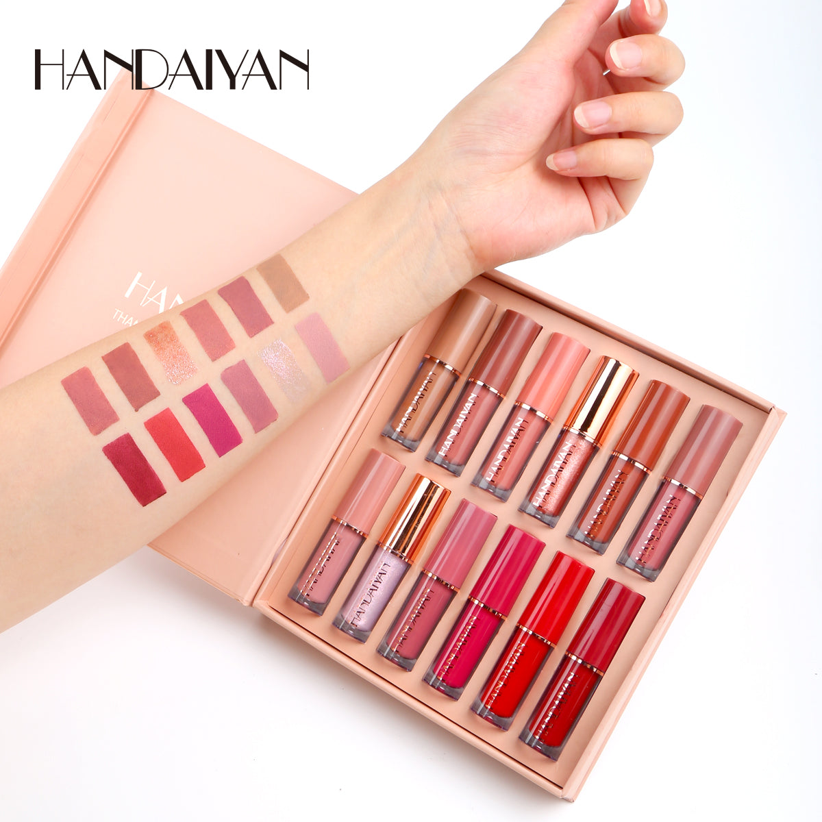 Conjunto de 12 barras de labios HANDAIYAN