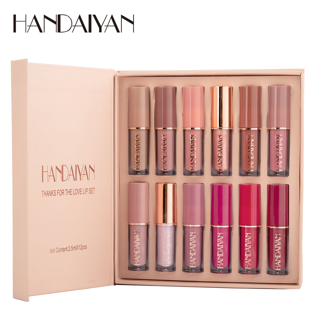 Conjunto de 12 barras de labios HANDAIYAN