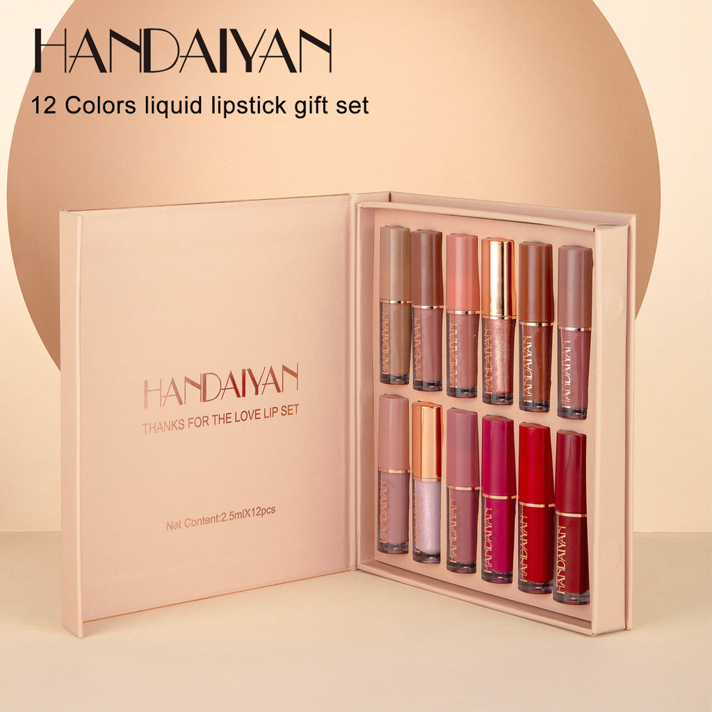 Conjunto de 12 barras de labios HANDAIYAN