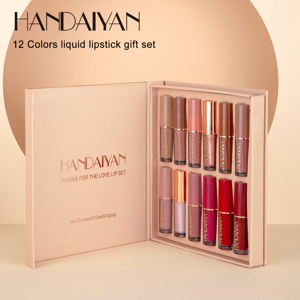 Conjunto de 12 barras de labios HANDAIYAN