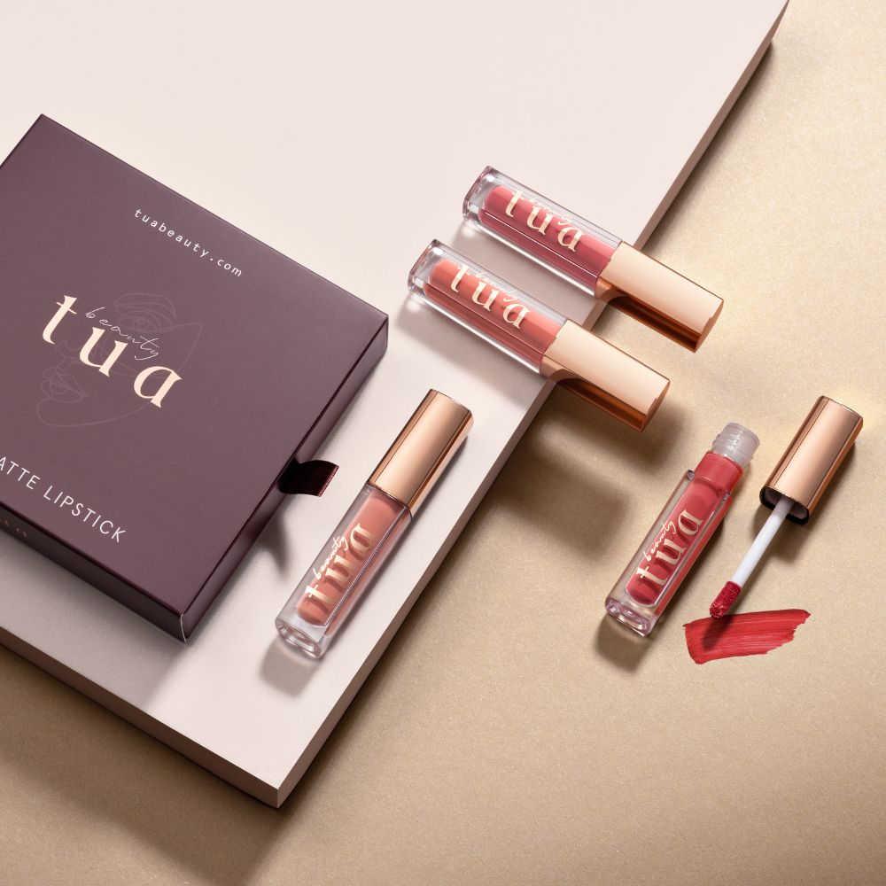 4 barras de labios líquidas mate resistentes a la transferencia